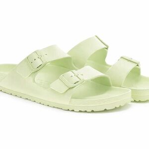 Birkenstock Mint Green Slide Sandals Size 9 Comfort Double Strap